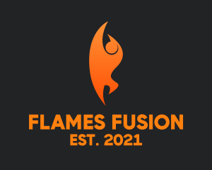 Flame Yoga Instructor  logo design