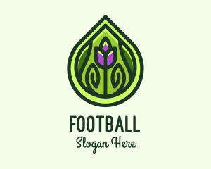 Flower Shop - Organic Flower Leaf logo design