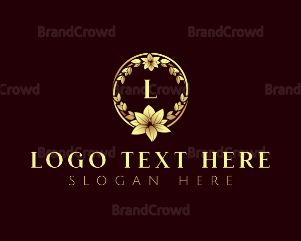 Luxury Flower Wreath Logo