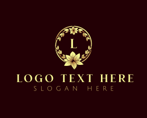 Expensive - Luxury Flower Wreath logo design