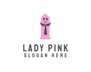 Professional Pink Condom logo design