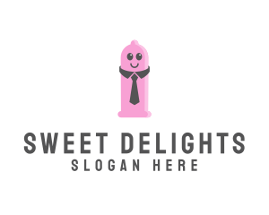 Professional Pink Condom logo design