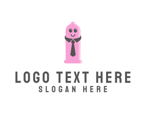 Necktie - Professional Pink Condom logo design