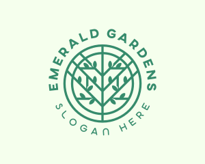 Tree Gardening Leaf logo design