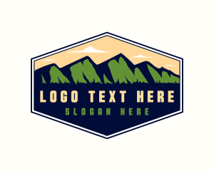 Hiking Trail - Mountain Trek Trail logo design