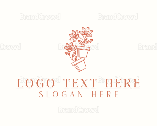 Garden Flower Vase Logo