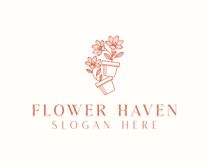 Garden Flower Vase logo design