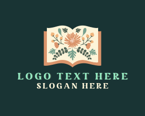 Writer - Botanical Flower Book logo design