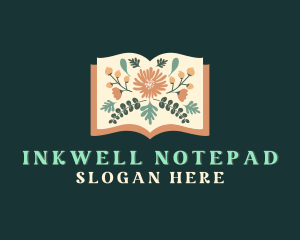 Botanical Flower Book logo design