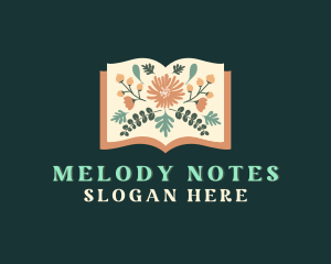 Notes - Botanical Flower Book logo design