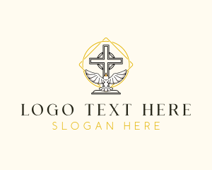 Worship - Holy Spirit Cross logo design