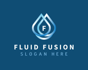 Purified Water Droplet logo design