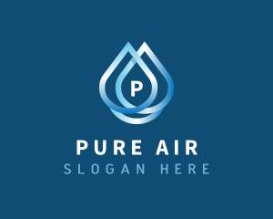 Purified Water Droplet logo design