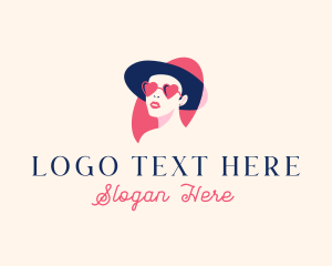 Lady - Woman Beauty Hat logo design