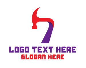 Seventh - Carpentry Number 7 logo design