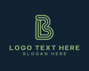 It Expert - Cyber Tech Software Letter B logo design