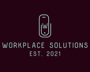 Office - Paper Office Clip logo design
