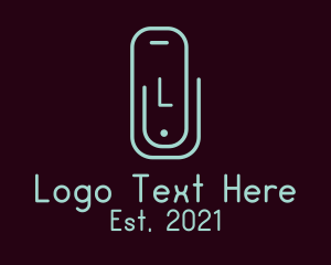 Office Supplies - Paper Clip Lettermark logo design