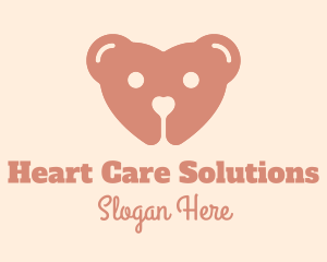 Teddy Bear Heart  logo design