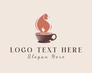 Latte - Bear Cup Cafe logo design