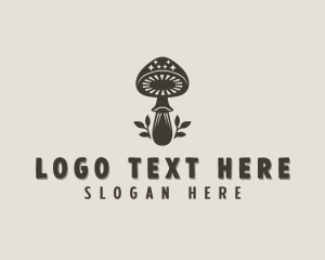 Fungus - Holistic Mushroom Plant logo design