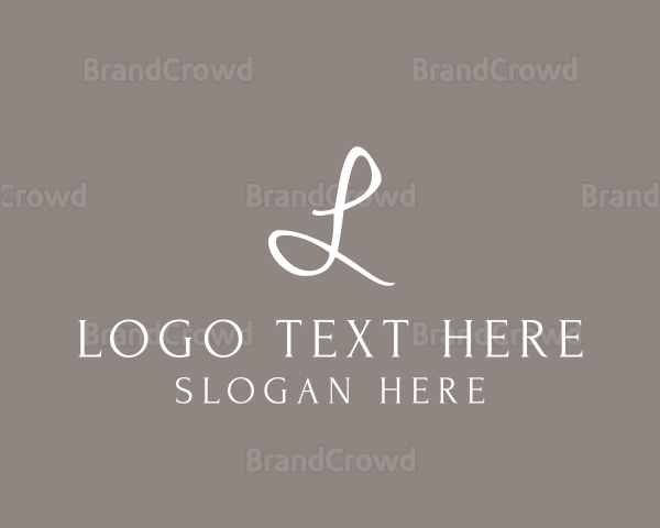 Cursive Shop Letter L Logo