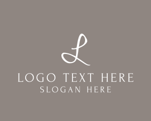 Brand - Cursive Shop Letter L logo design