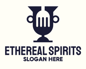 Spirits - Blue Fork Goblet logo design