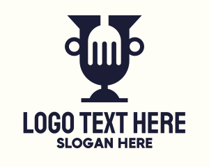 Liqueur - Blue Fork Goblet logo design