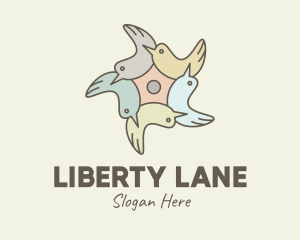 Freedom - Community Bird Flower logo design