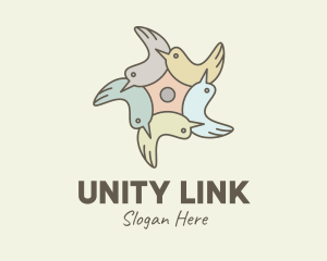 Togetherness - Community Bird Flower logo design