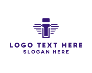 Advisory - Wing Aviation Letter I logo design
