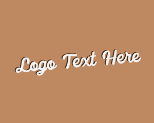 Brush Texture - Simple Retro Business logo design