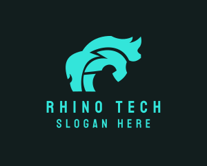 Rhino - Gaming Rhino Bolt logo design