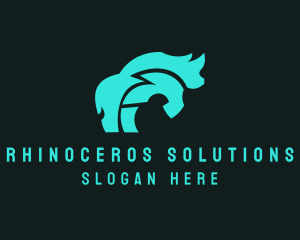 Gaming Rhino Bolt logo design
