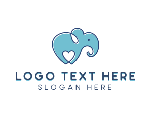 Zoo - Elephant Zoo Safari logo design