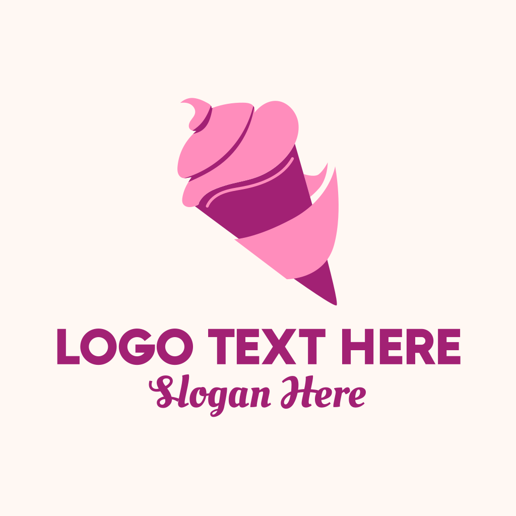 Pink Ice Cream Shop Logo | BrandCrowd Logo Maker