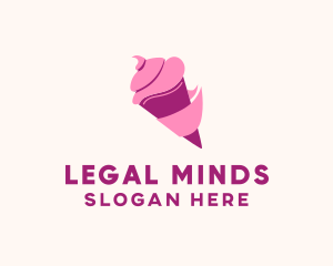 Ice Cream Dessert Logo