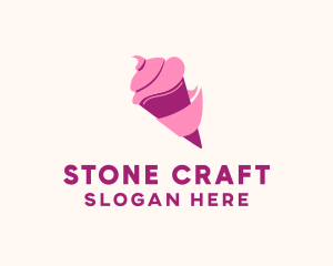 Ice Cream Dessert Logo