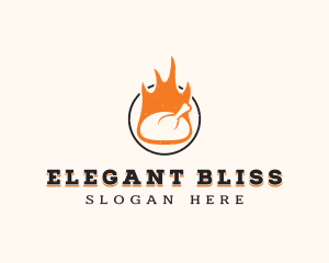 Roast - Flame Chicken BBQ logo design