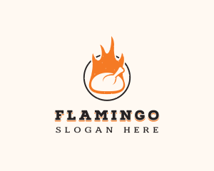 Poultry - Flame Chicken BBQ logo design