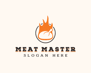 Flame Chicken BBQ logo design