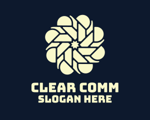 Geometric Cyber Flower Logo