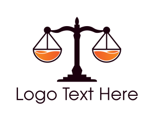 Attorney - Law Scale Drink logo design