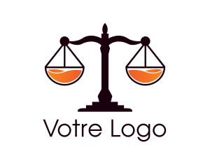 Law Office - Law Scale Drink logo design
