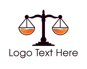 Law - Law Scale Drink logo design