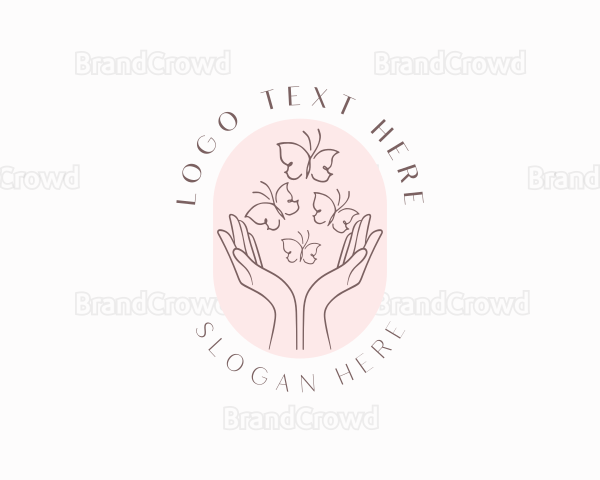 Creative Butterfly Hand Logo