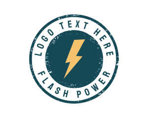 Lightning Flash Power  logo design