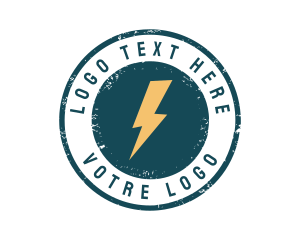Thunder - Lightning Flash Power logo design