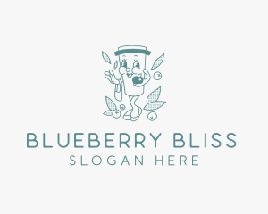 Blueberry - Natural Berry Drink logo design